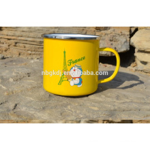 enamel yellow drinking mugs & custom mugs and cups & fashion and cute